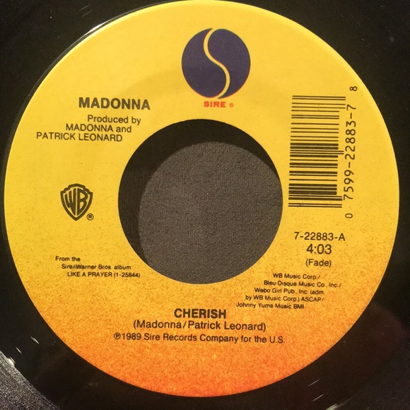 $3/20 Madonna Cherish / Supernatural vintage 45 rpm vinyl record - Picture 2 of 4